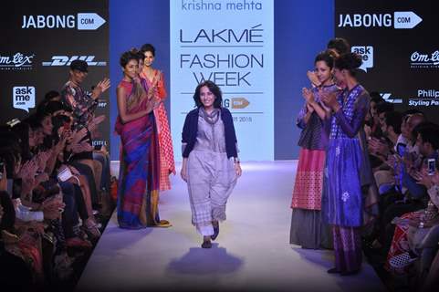 Krishna Mehta's show at the Lakme Fashion Week 2015 Day 1