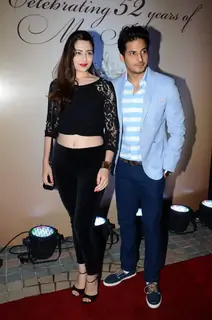 Zoya Afroz and Mohit Malhotra pose for the media at Femina Miss India 2015 Bash