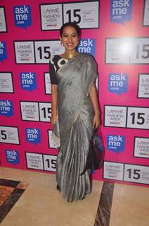 Tillotama Shome was seen at the Lakme Fashion Week 2015 Day 2