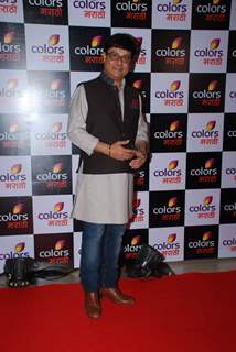 Sachin Pilgaonkar poses for the media at the Launch of Colors Marathi