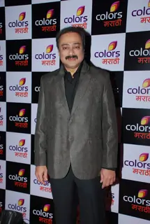 Sachin Khedekar poses for the media at the Launch of Colors Marathi