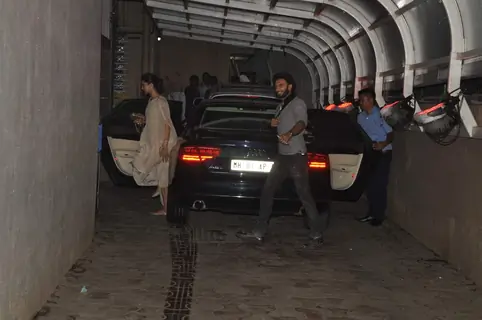 Ranveer Singh and Deepika Padukone were snapped at Karim Morani's Birthday Bash
