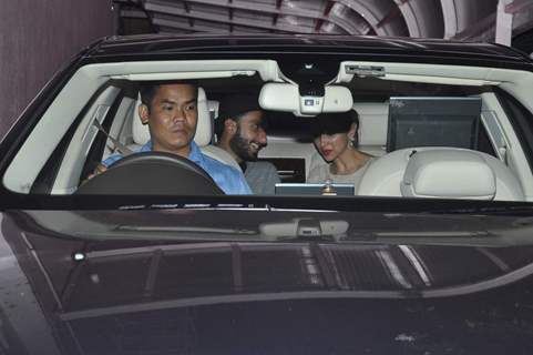 Ranveer Singh and Deepika Padukone were snapped at Karim Morani's Birthday Bash