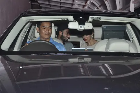 Ranveer Singh and Deepika Padukone were snapped at Karim Morani's Birthday Bash