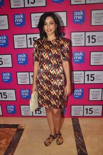 Amrita Puri poses for the media at Lakme Fashion Week 2015 Day 3