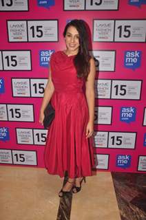 Anindita Naiyar poses for the media at Lakme Fashion Week 2015 Day 3