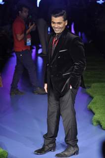 Karan Johar walks the ramp at Lakme Fashion Week 2015 Day 3