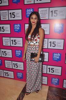 Krystle Dsouza poses for the media at Lakme Fashion Week 2015 Day 4