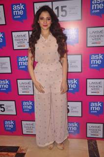 Tammanah poses for the media at Lakme Fashion Week 2015 Day 4