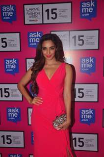 Kiara Advani poses for the media at Lakme Fashion Week 2015 Day 4