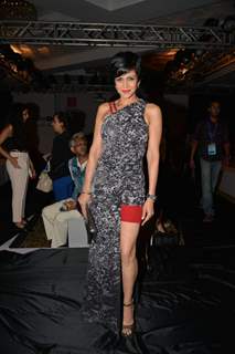 Mandira Bedi poses for the media at Lakme Fashion Week 2015 Day 4