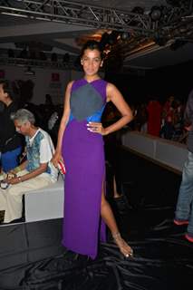 Mugdha Godse poses for the media at Lakme Fashion Week 2015 Day 4