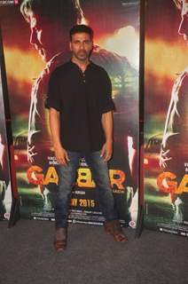 Akshay Kumar poses for the media at the Trailer Launch of Gabbar Is Back