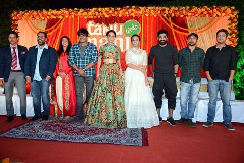 Team poses for the media at the Poster Launch of Tanu Weds Manu Returns