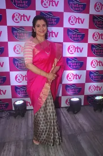 Supriya Pilgaonkar poses for the media at the Launch of Dilli Wali Thakur Gurls