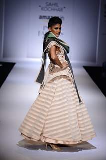 Carol Gracias walks for Sahil Kochhar at Amazon India Fashion Week 2015 Day 4
