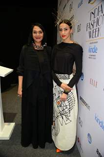 Alesia Raut poses for the media at Amazon India Fashion Week 2015 Day 4