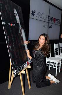 Deepika Padukone was snapped at the Launch of Vogue Empower Film 'My Choice'