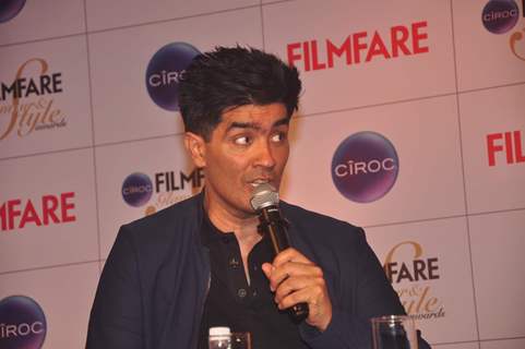 Manish Malhotra interacts with the audience at the Cover Launch