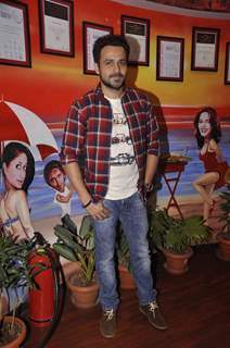 Emraan Hashmi poses for the media at the Promotions of Mr. X on Red FM