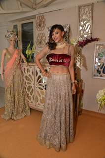 Manasi Scott poses for the media at Shane & Falguni Peacock Preview for Bridal Asia Show