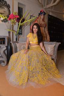 Rashmi Nigam poses for the media at Shane & Falguni Peacock Preview for Bridal Asia Show