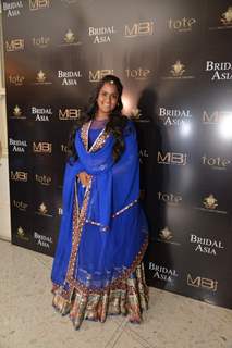 Arpita Khan poses for the media at Shane & Falguni Peacock Preview for Bridal Asia Show