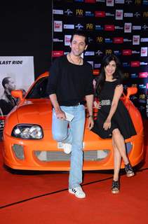 Shibani Kashyap with Rajeev Roda at the Premier of Fast & Furious 7
