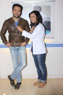 Emraan Hashmi and Abigail Jain pose for the media at the Promotions of Mr. X on Zindagi Wins