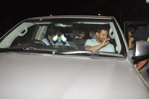 Aamir Khan was snapped with his family at a dinner outing in the City
