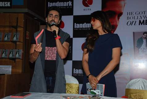 Ayushmann Khurrana interacts with the audience at the Launch of the Book Cracking The Code