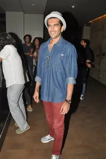 Taher Shabbir poses for the media at the Special Screening of Detective Byomkesh Bakshy!