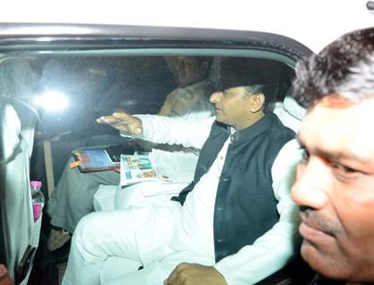 Akhilesh Yadav was snapped at Suresh Raina and Priyanka Chaudhary's Wedding Ceremony