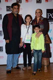 Tanvi Azmi poses with her family at the Red Carpet of 'Mijwan-The Legacy'