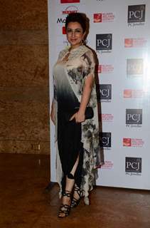Tisca Chopra poses for the media at the Red Carpet of 'Mijwan-The Legacy'