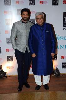 Farhan and Javed Akhtar at 'Mijwan-The Legacy'