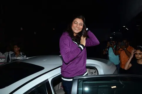 Sushmita Sen poses for photographers at the Launch of New Branch of Sohum Spa