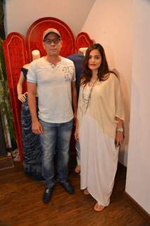 Atul Agnihotri with his wife at Avinash Punjabi Store Launch