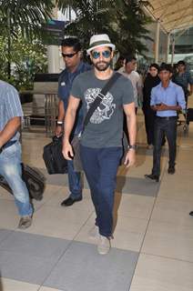 Farhan Akhtar was snapped at Airport