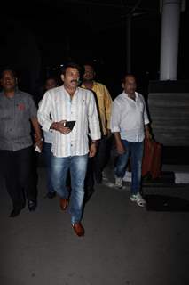 Manoj Tiwari was snapped at Airport