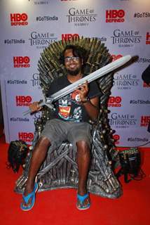 Ashish Shakya poses at Special Screening of Game of Thrones Season 5