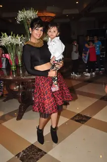 Daljeet Kaur with her cute son at The Beti Fashion Show 2015