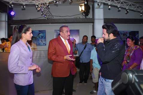 Emraan Hashmi and Amyra Dastur on the sets of CID for Promotions of Mr. X