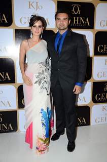 Evelyn Sharma and Mahaakshay at Karan Johar's limited edition holiday collection for Gehna Jewellers