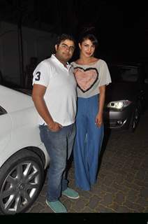 Priyanka with his brother at Special Screening of Dil Dhadakne Do's Trailer