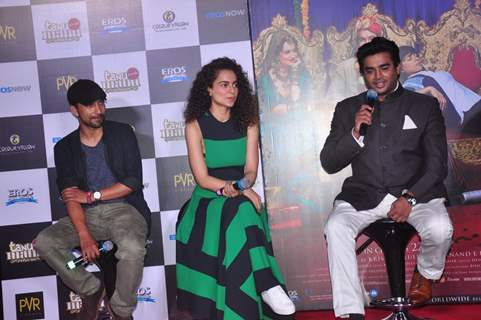 TWMR team interacts at Tanu Weds Manu Trailer Launch