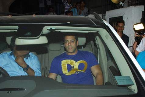 Salman snapped outside Himes's Music Studio