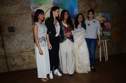 Vidya Balan and Huma Qureshi poses with MWAS actors at Screening of Margarita With a Straw