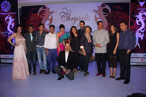 Celebs pose for the media at Chrysalis Fashion Show
