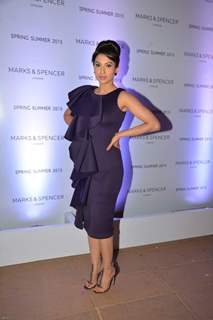 Gauahar Khan poses for the media at Marks & Spencers Spring/Summer 2015 Collection Launch